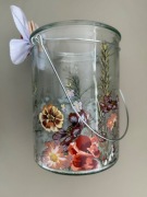 Szklany lampion na świecę