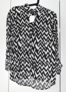 Koszula H&M 34 XS Nowa z metką czarno-biała