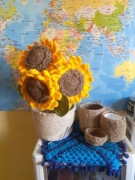 Kwiaty szydelkiem robione- Słonecznik 