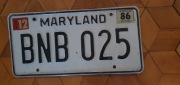 Maryland  tablica rejestracyjna usa oryginal