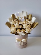 Bukiet jadalny, podziękowania ślubne, wesele, para młoda 