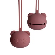 Silikonowe Etui na smoczek pojemnik kula ochronka zawieszka, różowy