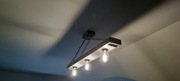Żyrandol drewnianym loft industrial 