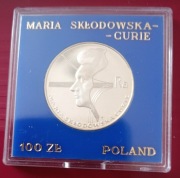 100 zł Maria Skłodowska - Curie rok 1974