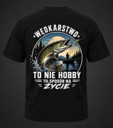 KOSZULKA DLA WĘDKARZA T-SHIRT Z NADRUKIEM WĘDKARSTWO HOBBY