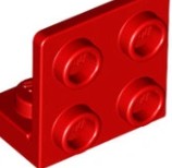 LEGO ANGULAR PLATE 1.5 BOT 1X2 2/2 RED 6001806/99207