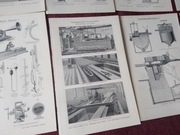 Oryginalna XIX w. grafika  Maszyny - Technika  do aranżacji