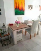 Stół | 180x90 cm | Dąb Sonoma/Biały – Stan Doskonały