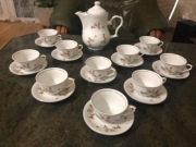 Porcelanowy serwis KAROLINA lata 60-te 10 osób PRL
