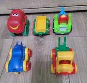 Samochodziki zabawkowe pięć sztuk firmy Wader