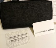 Nowy portfel damski Baldinini czarny mat 20x10cm 