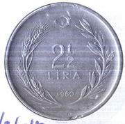 TURCJA 2,5 liry 1976, KM# 893.2, UNC