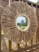 Lustro w stylu Boho z liny