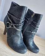 Tamaris buty botki na obcasie 37 czarne