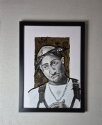 2PAC – RĘCZNIE MALOWANY PORTRET W RAMIE (FORMAT A3)
