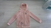 Bluza z kapturem miś jasny róż Pepco 134/140