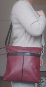 Gigi skórzana listonoszka burgundowa skóra naturalna bordo crossbody okazja