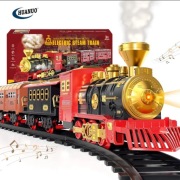 Pociąg KOLEJKA ELEKTRYCZNA dla Dzieci na Prezent Parowóz Lokomotywa Parowa