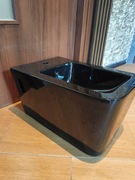 Czarny bidet podwieszany Cubic 