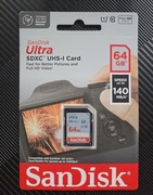 SanDisk Karta pamięci SD Ultra 64 GB SDHC 140MB/S