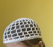 Mesh hat, ażurowy czepek handmade