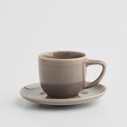 filiżanka ze spodkiem 170 ml kamionka brąz naturalny