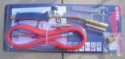 Palnik gazowy do lutowania, nagrzewania + adapter na wąż 1/2" - 3/8"