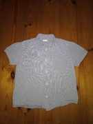 koszula chłopięca 116-122 krótki rękaw Pepco szara kratka