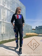 Dres komplet dresowy Lilo Ricco multikolor na czarnym tle r.xl