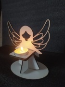 Świecznik aniołek na komunię, chrzest święty