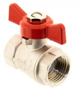 Zawór kulowy z motylkiem 3/4 cal solidny gruby mosiądz