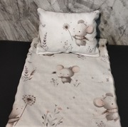 Pościel dla lalki do wózka , kołyski