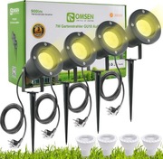 Reflektor ogrodowy LED 4 szt GU10 7W 3000K IP67 aluminiowy OMSEN