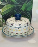 Pojemnik ceramiczny z pokrywą duży Bolesławiec ceramika Bolesławiec