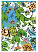Zeszyt Herlitz A5-32 PODWÓJNA KOLOROWA LINIA - seria GRAFFITI - DINOZAUR