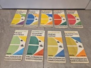 Zestaw 9 starych map województwa Polska lata 70-80