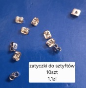 Zatyczki do sztyftów kolczyków baranki do kolczyków zapięcia 10 szt 