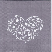 serwetka decoupage serce, 