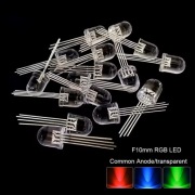 Dioda LED RGB 10mm WA okrągła przeźroczysta wspólna anoda