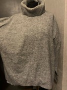 Janina sweter tunika oversize z golfem bardzo duży melanż