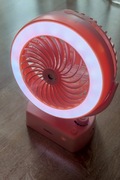 Wentylator na USB z lampką i parą, namiot, plaża
