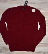 28^ Top Edge Świąteczny sweter warkocze mixed fibres M/L