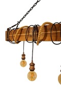 Lampa wisząca drewniana belka LOFT INDUSTRIAL handmade 