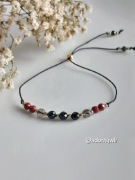 Bransoletka Ochrony Kamienie naturalne Turmalin Jedwabny Sznurek 