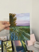 Obraz olejny „wieczorem”