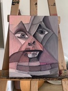 Obraz - zaginiona twarz - abstrakcja 30x24