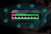 Gigabit Ethernet 8-portowy przełącznik sieciowy 48V POE 100/1000 mb/s
