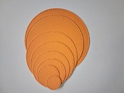 Scrapki koła z przeszyciami 8 szt. ⌀20-91mm pomarańczowe gramatura 160 g/m2