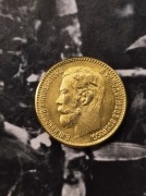 5 rubli 1907r moneta stara carska Rosja wykopki po