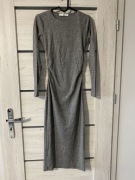 Mango sukienka dzianinowa midi XS szara